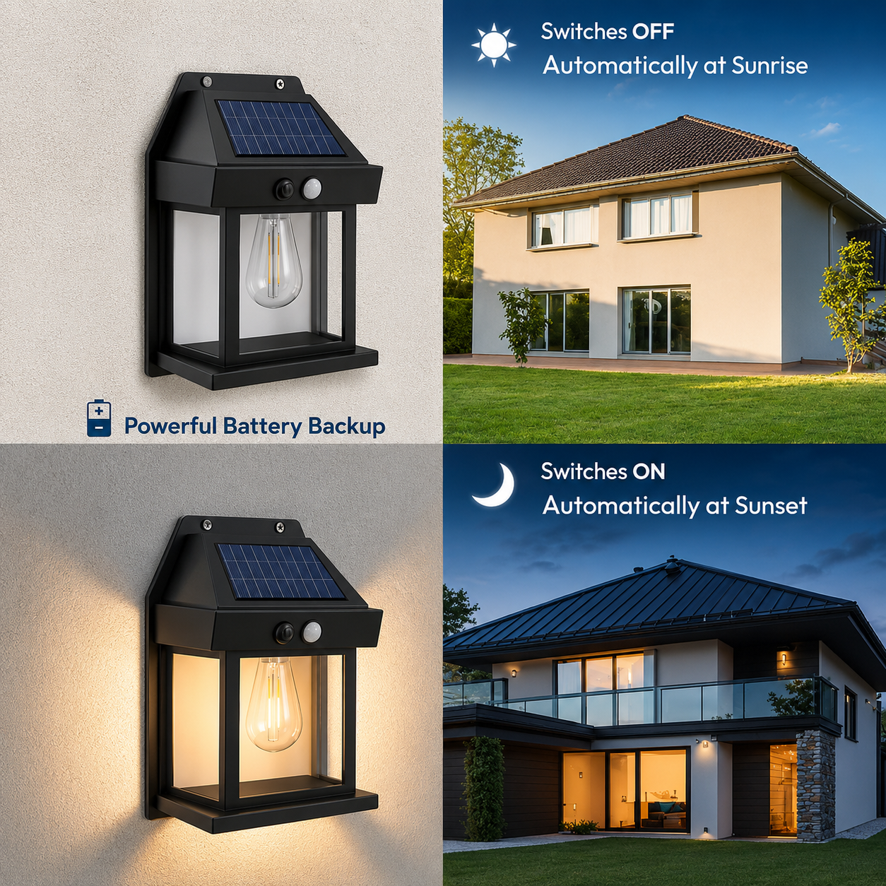 Solar Motion Sensor Wall Lamp